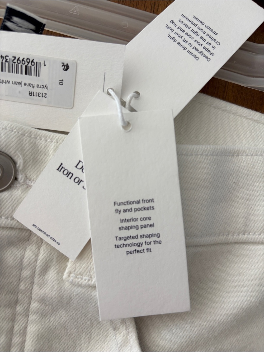 SPANX Lycra Flare High-Rise Jeans- Color: Linen Sz 10 *See Description* NWT Flaw - Picture 12 of 12